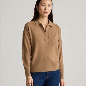 Mongolian Cashmere Polo Sweater